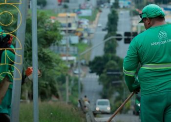 Força-tarefa de limpeza no Jardim Mont Serrat e região em Aparecida, nesta sexta-feira, 11