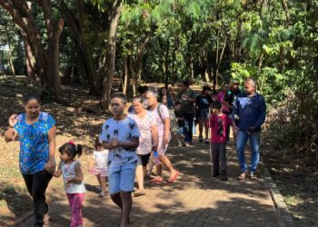 Mais de trezentas crianças estão se divertindo na colônia de férias “Aventura no Parque”