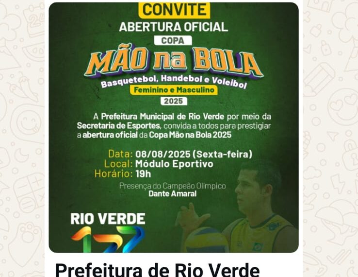 Copa Mão na Bola 2025 tem abertura oficial nesta sexta em Rio Verde