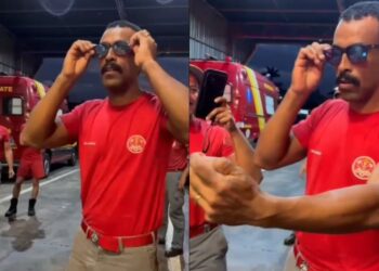 Bombeiro com daltonismo raro se emociona ao enxergar cores pela primeira vez