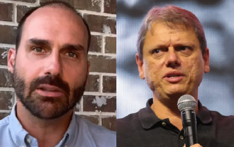 Disputa entre Eduardo Bolsonaro e Tarcísio amplia fissura na direita