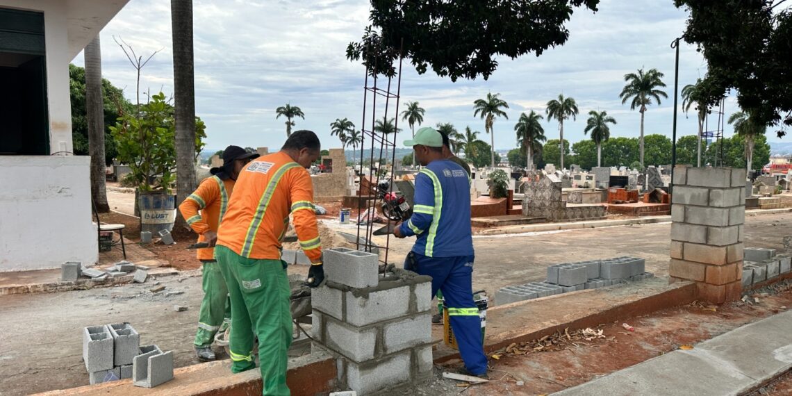 Prefeitura de Goiânia retoma obras de infraestrutura no Cemitério Parque com foco em acessibilidade e segurança