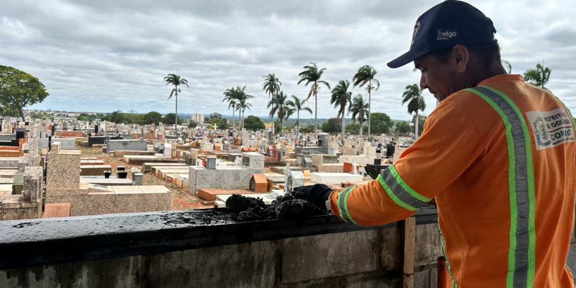 Obras no Cemitério Parque avançam e reforçam segurança no Setor Urias Magalhães