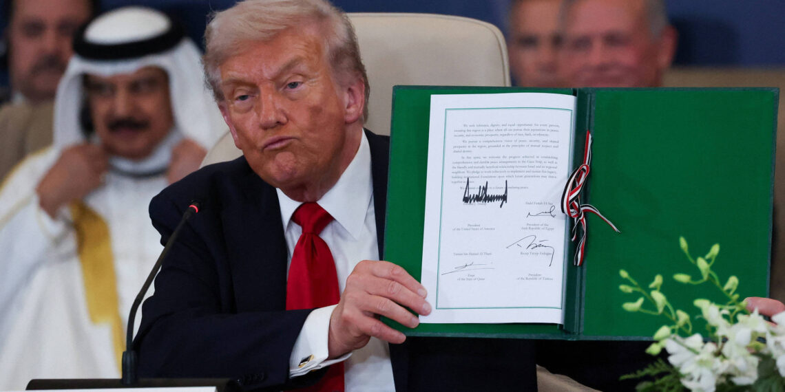 Trump formaliza cessar-fogo em Gaza com Egito, Qatar e Turquia e promete “nova era de estabilidade” no Oriente Médio