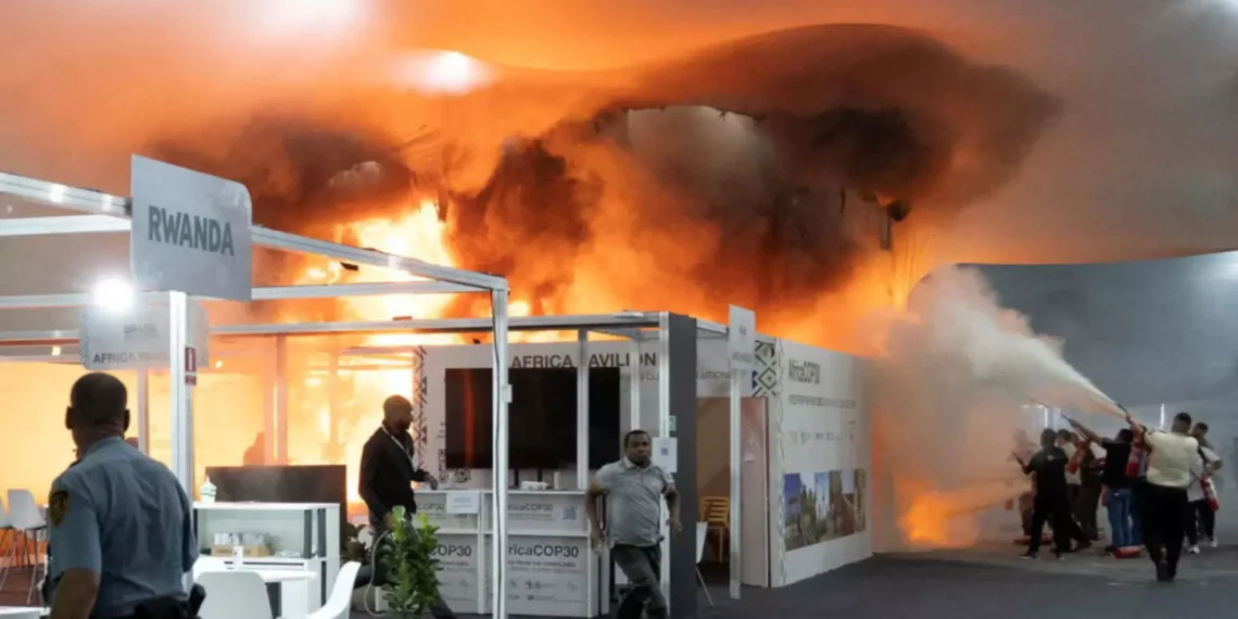 Incêndio paralisa negociações na COP30 e agrava impasse diplomático