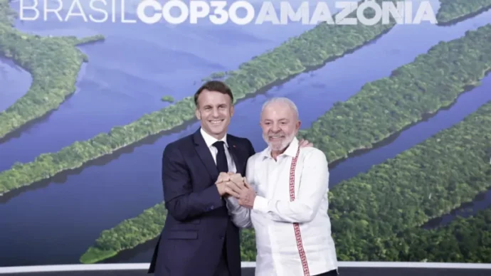 Lula e Macron reforçam cooperação contra o crime organizado na Amazônia