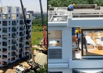 Inovação na engenharia: China ergue edifício de 10 andares em menos de 30 horas