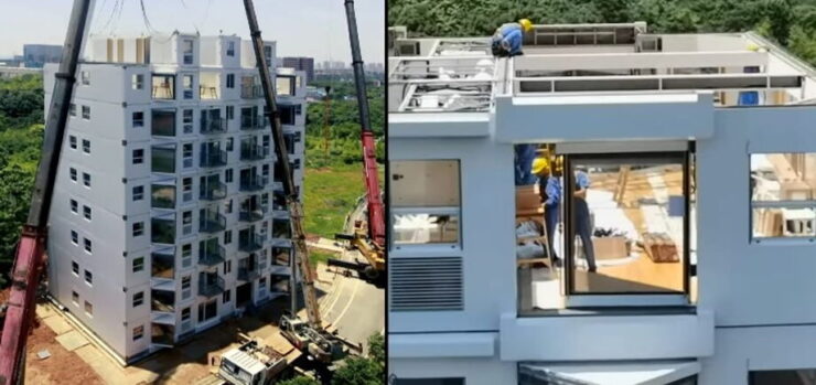 Inovação na engenharia: China ergue edifício de 10 andares em menos de 30 horas