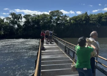 Turista arrisca vida de bebê sobre o abismo das Cataratas do Iguaçu
