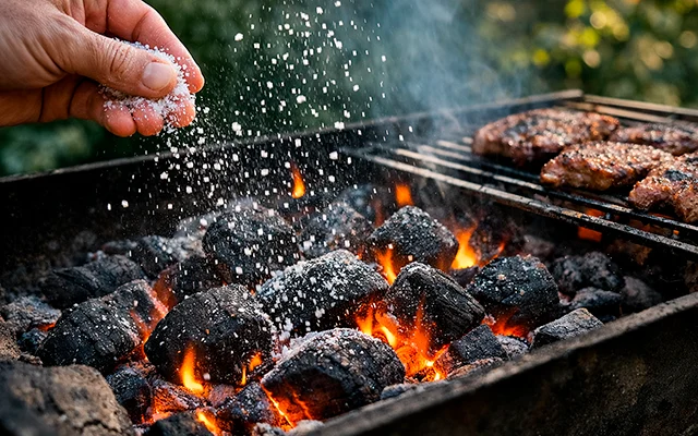 Truque do churrasco: por que colocar sal no carvão pode ajudar a controlar o fogo